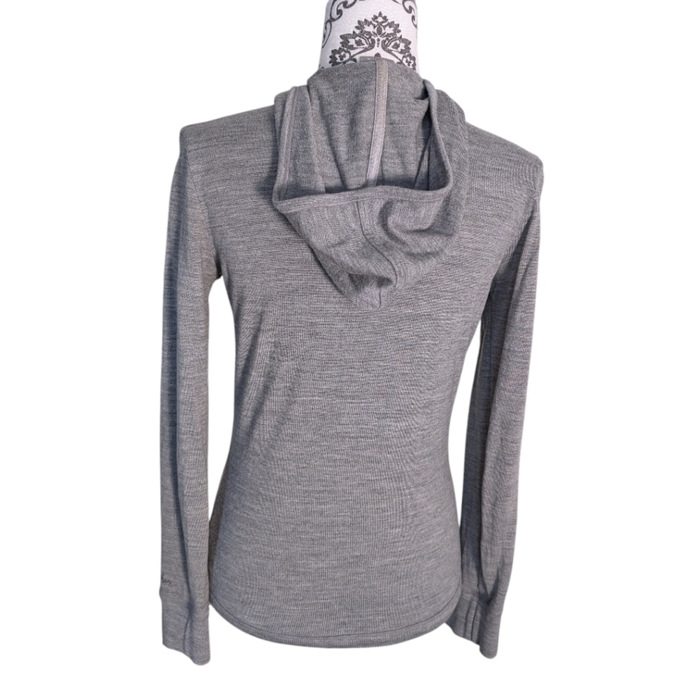 Icebreaker Merino Wool Hoodie Womens Small Grey Outdoors - Picture 3 of 14
